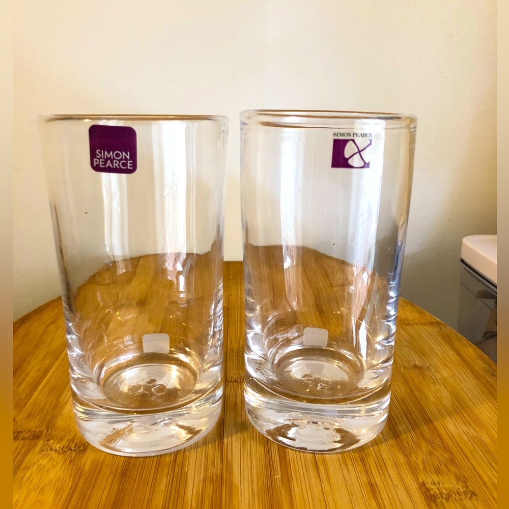Simon Pearce Clear Glass Tumblers